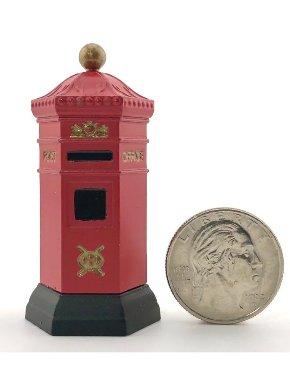 Dept 56 English Post Box 5805-0 British Red Pillar Box Miniature Mailbox Retired